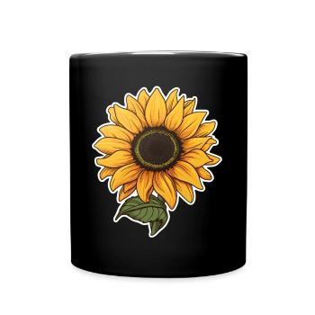 Tournesol - Mug uni - noir - Devant