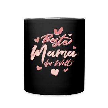 Beste Mama der Welt - Tasse einfarbig - Schwarz - Vorne