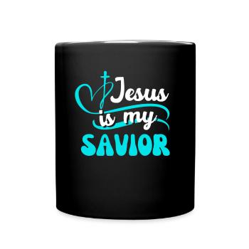 Jésus est mon Sauveur - Bible Foi chrétienne - Mug uni - noir - Devant