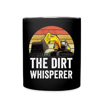Excavator Driver Construction Worker Excavator - Full Colour Mug - black - Front