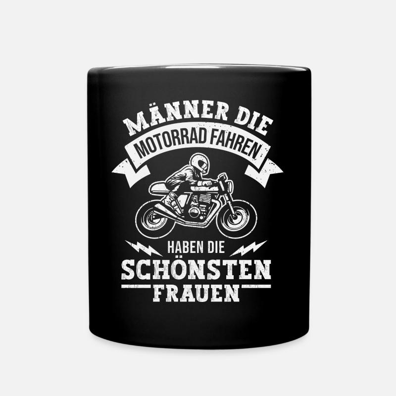 Motorradfahrer Biker Motorrad - Tasse einfarbig - Schwarz