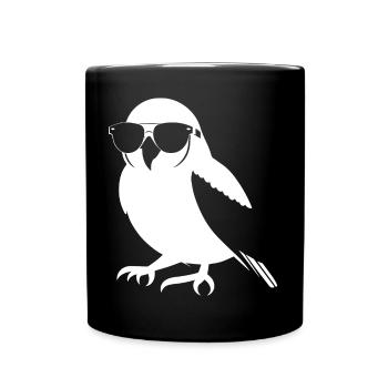 Lustiger Vogel mit Sonnenbrille Cool Bourke's Parak - Tasse einfarbig - Schwarz - Vorne