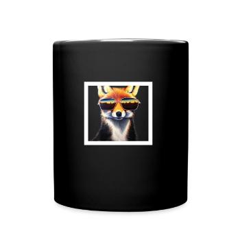 Cooler Fuchs - Tasse einfarbig - Schwarz - Vorne