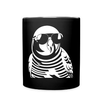 Lustiger Vogel mit Sonnenbrille Cool Bourke's Parak - Tasse einfarbig - Schwarz - Vorne