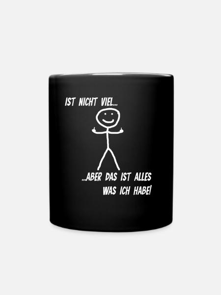 Ist nicht viel aber alles was ich hab Mittelfinger - Tasse einfarbig - Schwarz