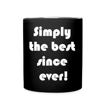 Clear motivational slogan: the best - Full Colour Mug - black - Front