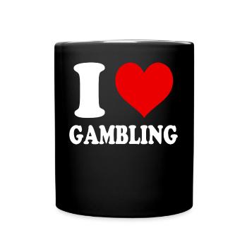 J’aime le jeu Coeur Drôle Drôle Spirituel - Mug uni - noir - Devant