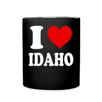 J’aime l’Idaho Coeur Drôle Spirituel - Mug uni - noir - Devant