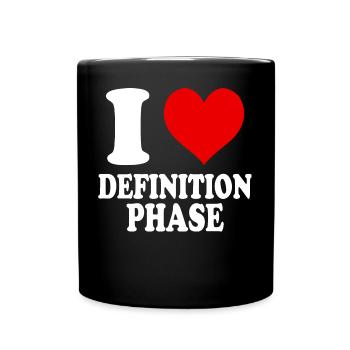 I Love Definition Phase Heart Funny Witty - Full Colour Mug - black - Front