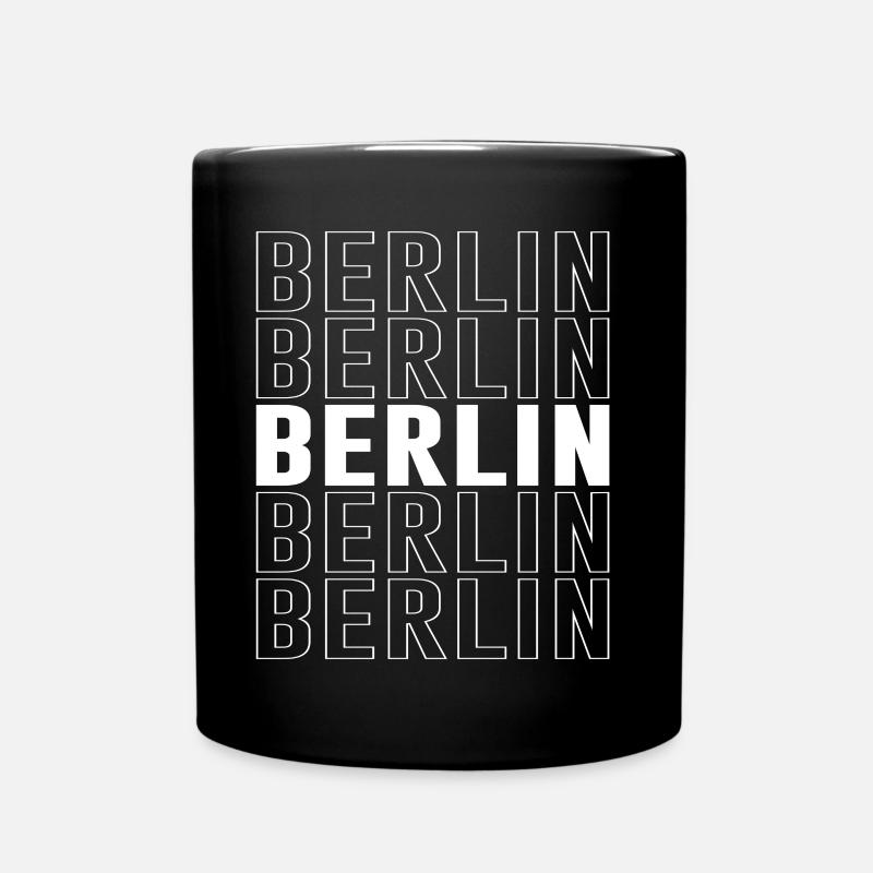 Berlin Schrift Deutschland - Tasse einfarbig - Schwarz