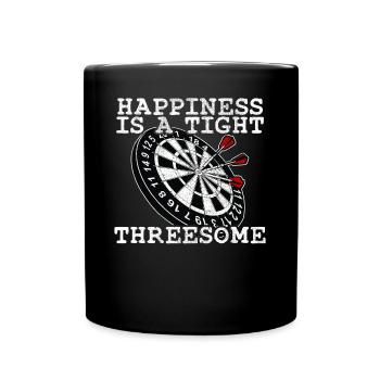 Happiness is a Tight Threesome Spirity Darts - Full Colour Mug - black - Front