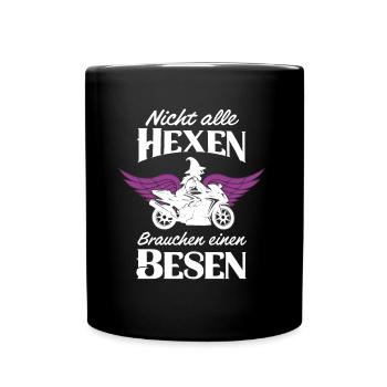Moto Sorcières Balai Motard Motard Motard - Mug uni - noir - Devant