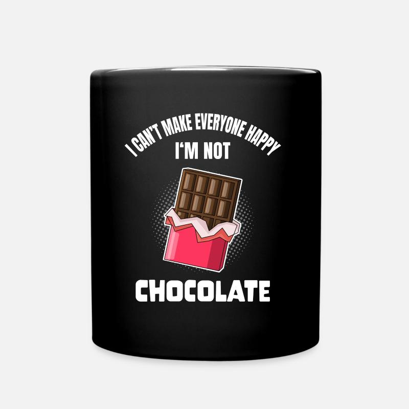 Lustiger Schokoladenliebhaber Spruch Schoki - Tasse einfarbig - Schwarz