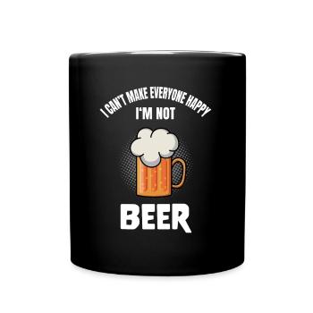 Funny Beer Lover Saying Hops Happiness - Full Colour Mug - black - Front