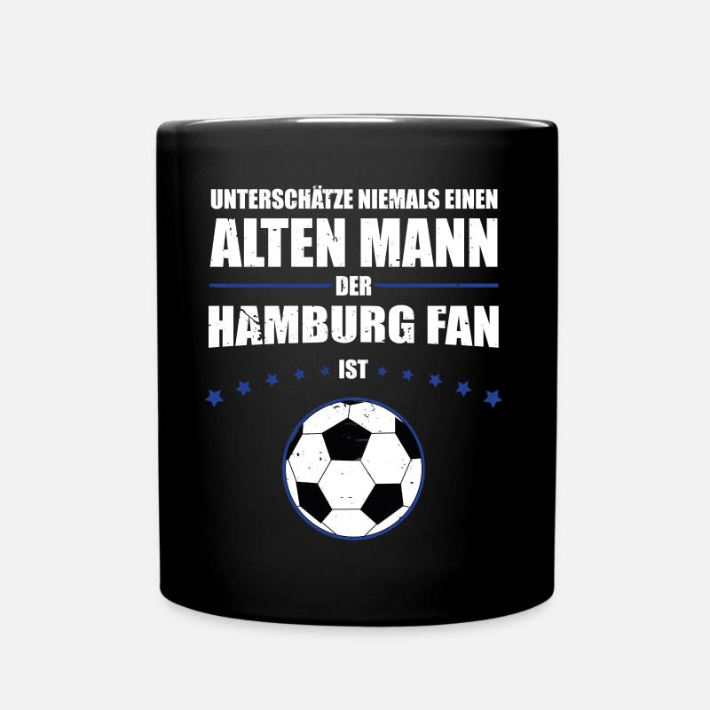 Alter Mann - Hamburg Fan | Retro Vintage Design - Tasse einfarbig - Schwarz
