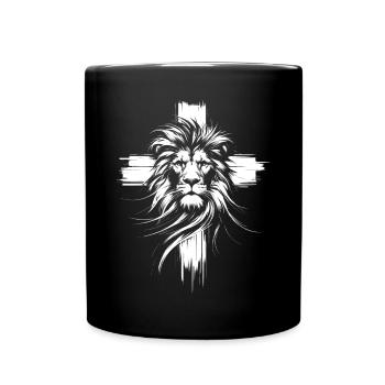 God Church Christian Lions Christians Lion - Full Colour Mug - black - Front