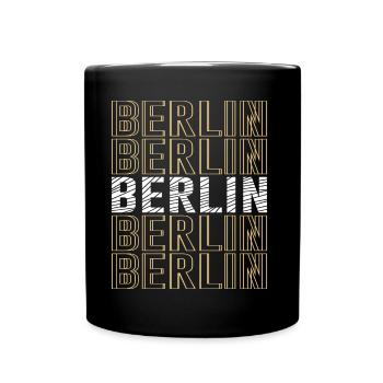 Berlin Font Germany - Full Colour Mug - black - Front