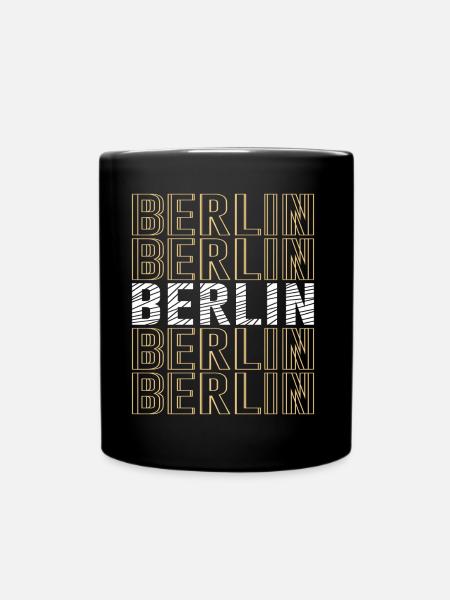 Berlin Schrift Deutschland - Tasse einfarbig - Schwarz