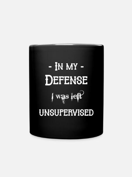 I was left unsupervised - Full Colour Mug - black