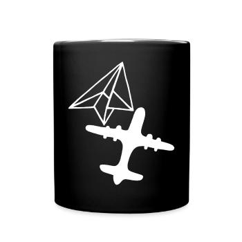 Traum von Größe (Weiß) - Tasse einfarbig - Schwarz - Vorne