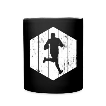 Rugby Zeichnung - Tasse einfarbig - Schwarz - Vorne