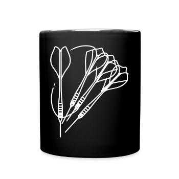 Dartpfeile Zeichnung - Tasse einfarbig - Schwarz - Vorne