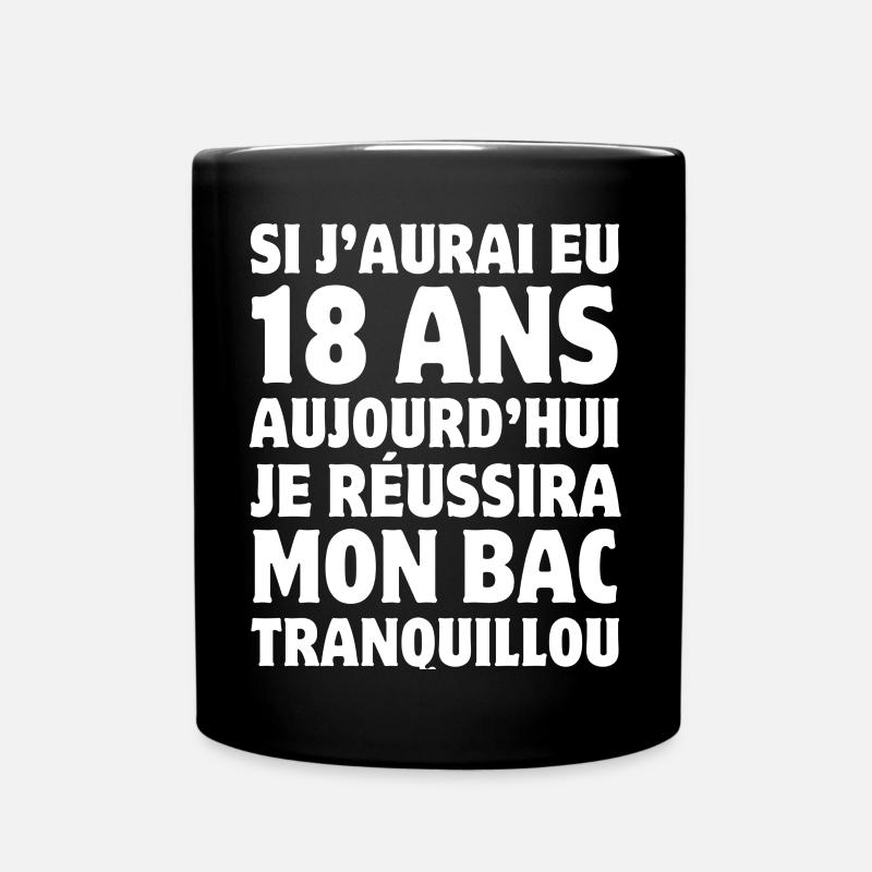 baccalauréat, bac, diplôme, bachelier - Mug uni - noir