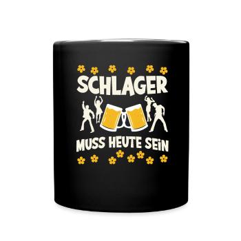 Schlager Tshirt Women's Schlager Party Costume Party - Full Colour Mug - black - Front