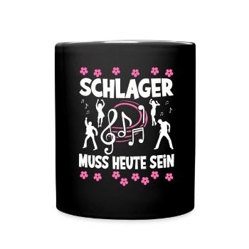 Schlager Tshirt Women's Schlager Party Costume Party - Full Colour Mug - black - Front