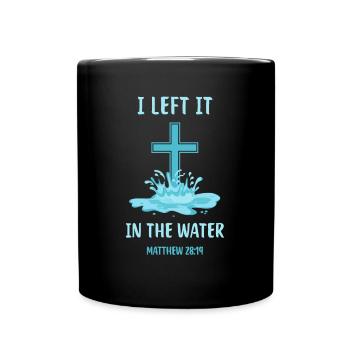 Christian Baptism Bible Verse Psalm Prayer - Full Colour Mug - black - Front