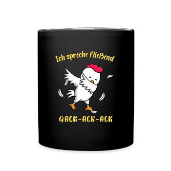 Poulets Whisperer Farm Poulet Poulailler Fermier - Mug uni - noir - Devant