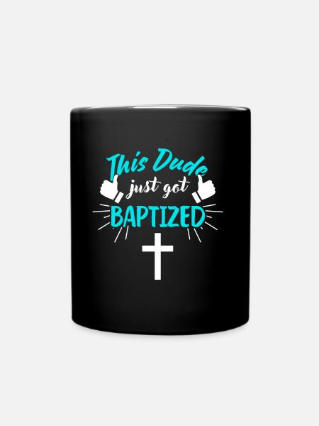 Dieser Typ Ist Frisch Getauft Christliche Taufe - Tasse einfarbig - Schwarz