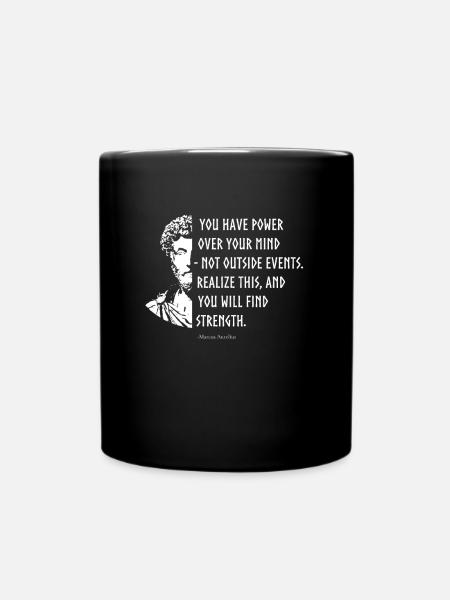 Stoizismus Stoische Philosophie Zitate Mark Aurel - Tasse einfarbig - Schwarz