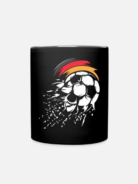 Fußball Team Deutschland Ball Explosion Grafik - Tasse einfarbig - Schwarz