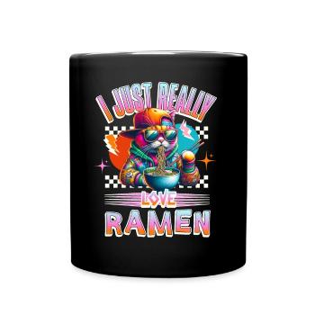 I Just Really Love Ramen - Tasse einfarbig - Schwarz - Vorne