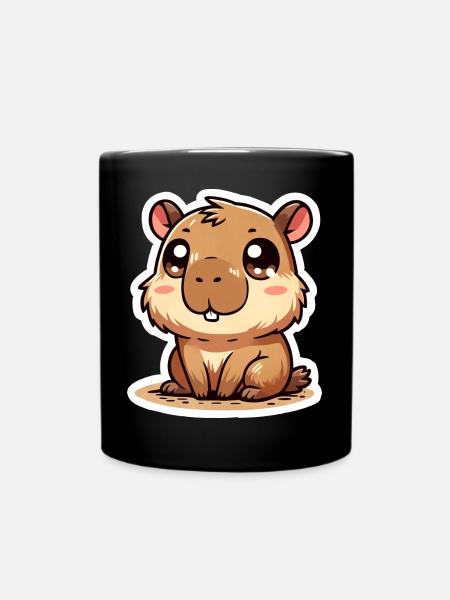 Capybara - Tasse einfarbig - Schwarz