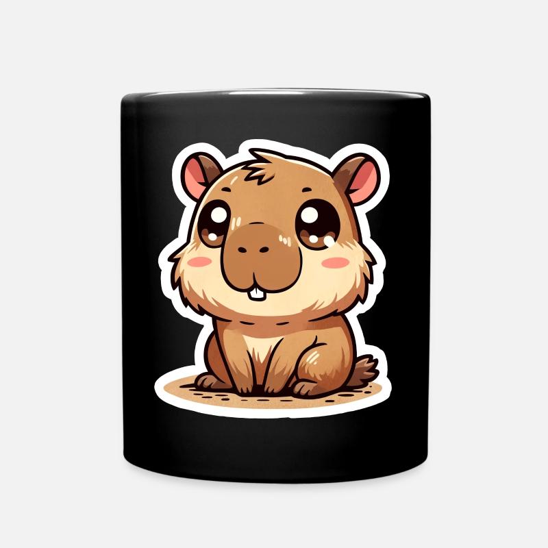 Capybara - Tasse einfarbig - Schwarz