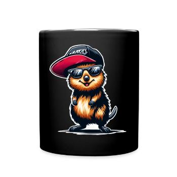 Quokka - Tasse einfarbig - Schwarz - Vorne