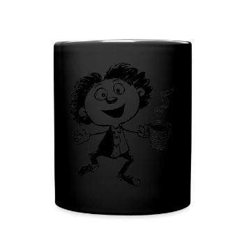Heiße Tasse - Tasse einfarbig - Schwarz - Vorne