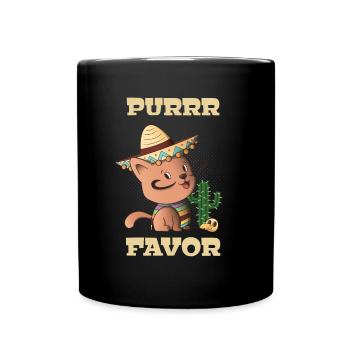 Chat mexicain mignon dicton drôle - Mug uni - noir - Devant