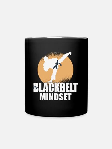 Black Belt Mindset Taekwondo Master Techniques - Full Colour Mug - black
