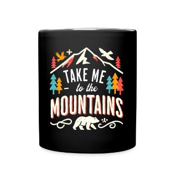 Take me to the Mountains - Tasse einfarbig - Schwarz - Vorne