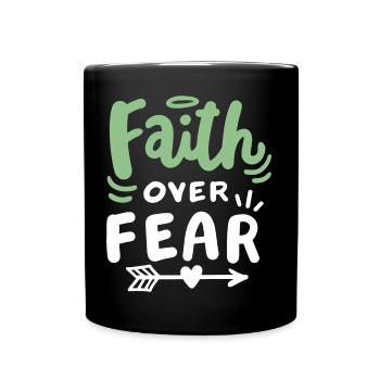 Christlicher Glaube Bibel Zitat - Tasse einfarbig - Schwarz - Vorne