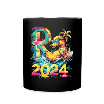 Pension 2024 Canard Retraité Retraité Drôle - Mug uni - noir - Devant