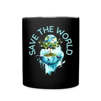 Sauvez le monde | changement climatique, CO2, Terre, environnement - Mug uni - noir - Devant