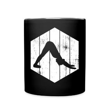 Yogini Skizze - Tasse einfarbig - Schwarz - Vorne