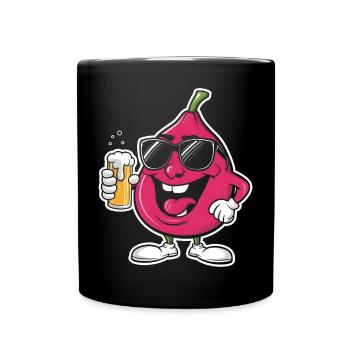 Feige Bier - Tasse einfarbig - Schwarz - Vorne