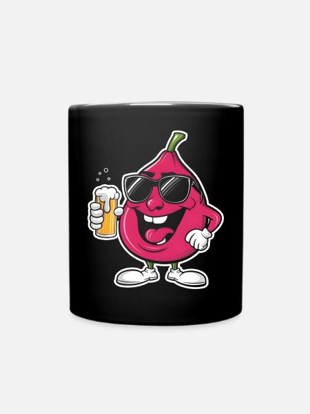 Feige Bier - Tasse einfarbig - Schwarz
