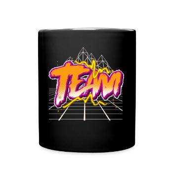 Team - Tasse einfarbig - Schwarz - Vorne