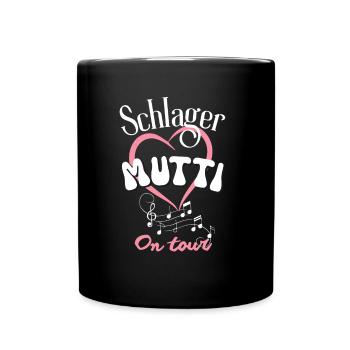Schlager Mutti On Tour Schlagermusik Mama Frauen - Full Colour Mug - black - Front